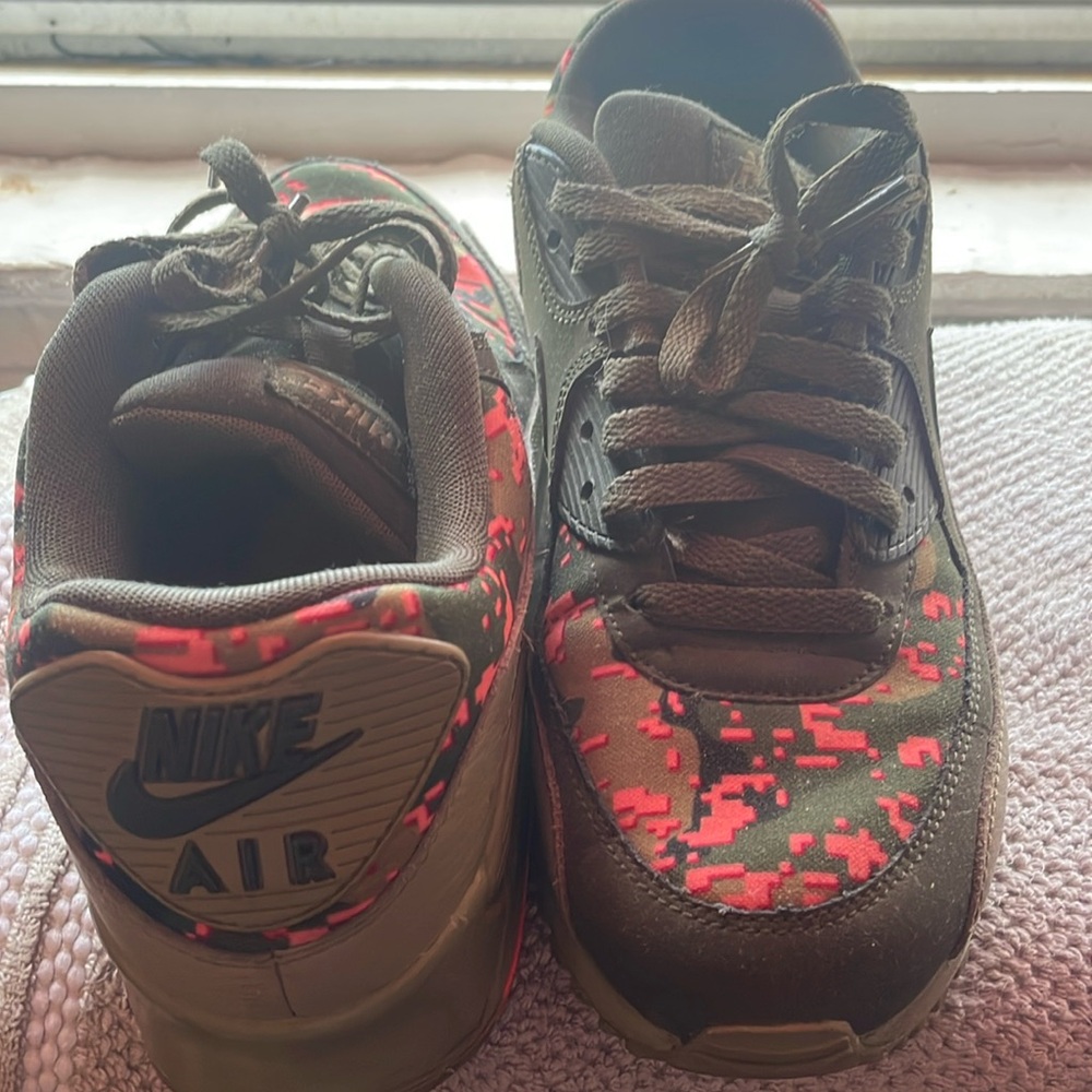 Green Army with Pink Nike Sneakers